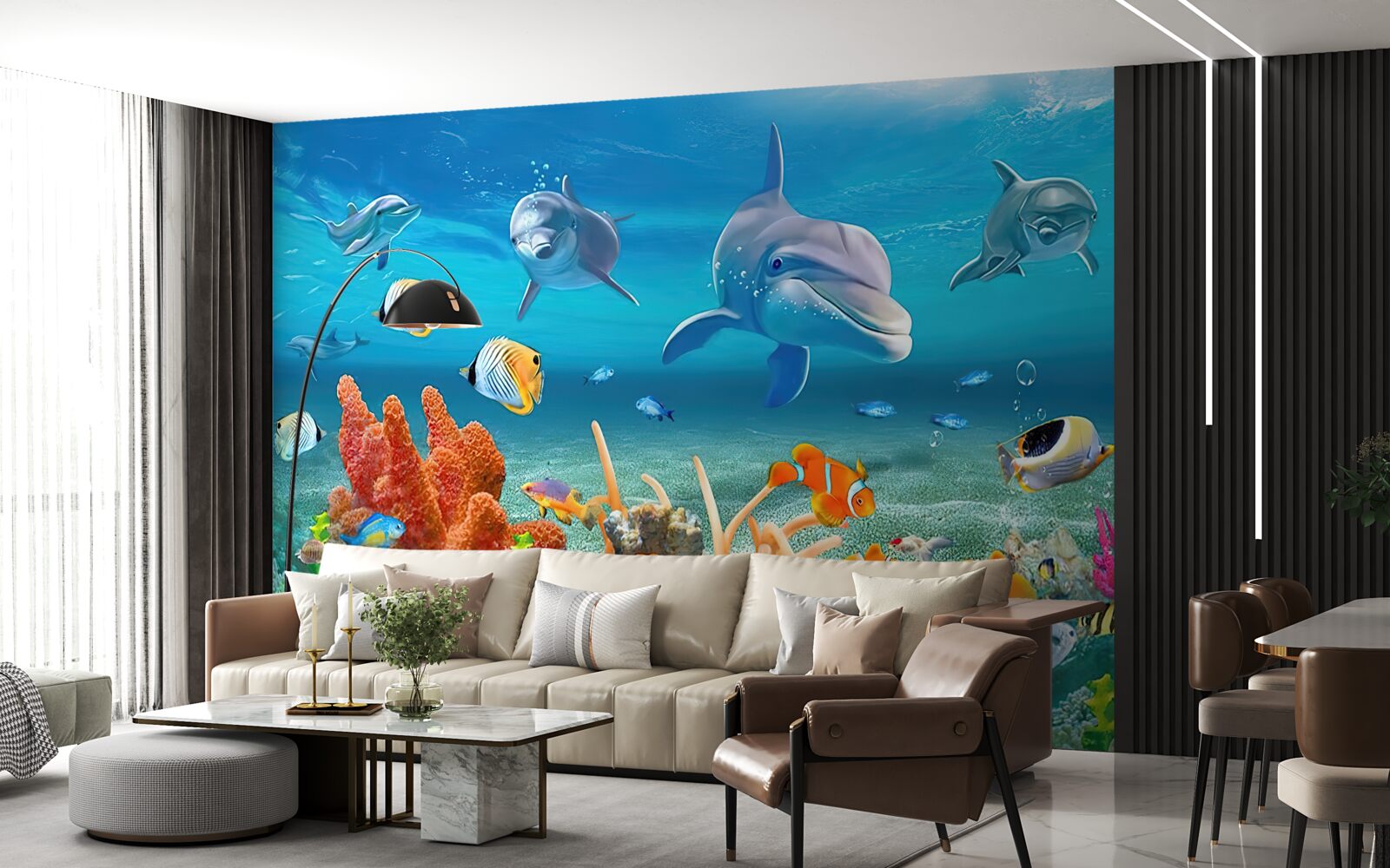 Papier peint un magnifique royaume sous-marin