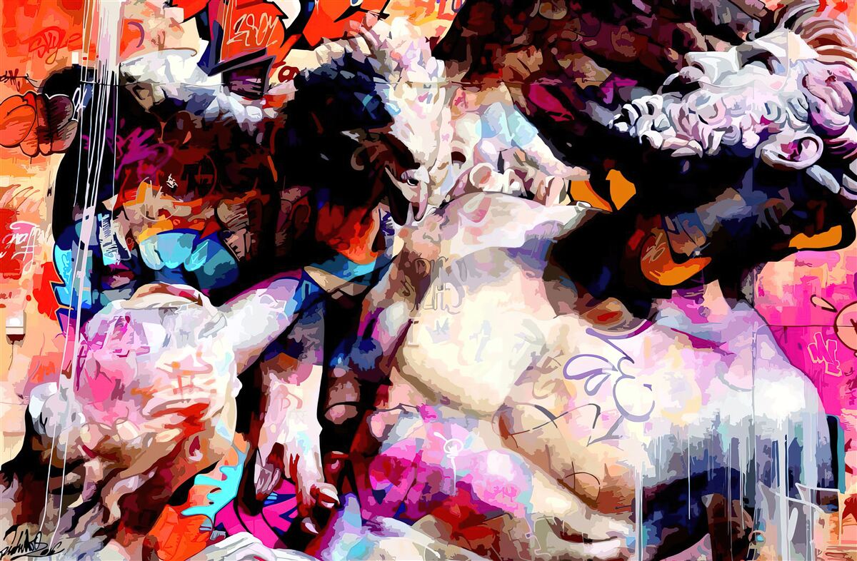 Papier peint image d'un homme avec une barbe