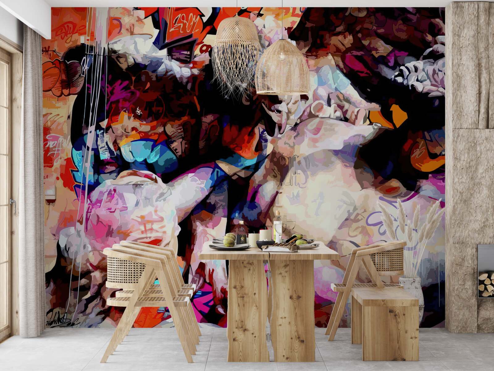 Papier peint image d'un homme avec une barbe