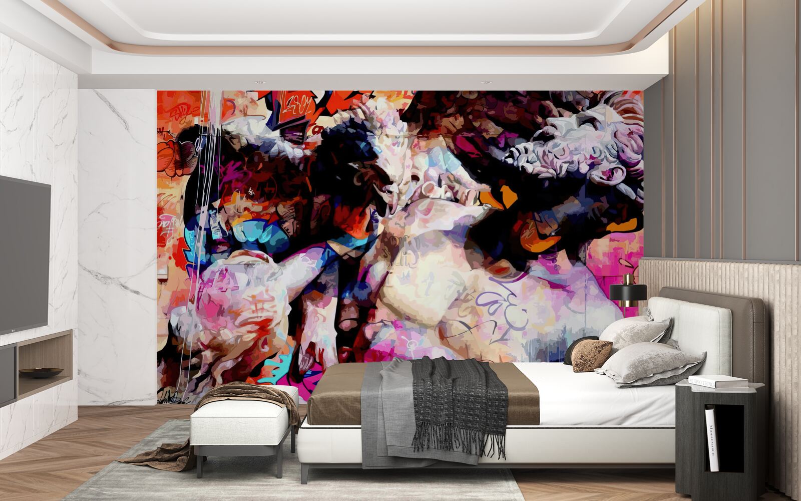 Papier peint image d'un homme avec une barbe