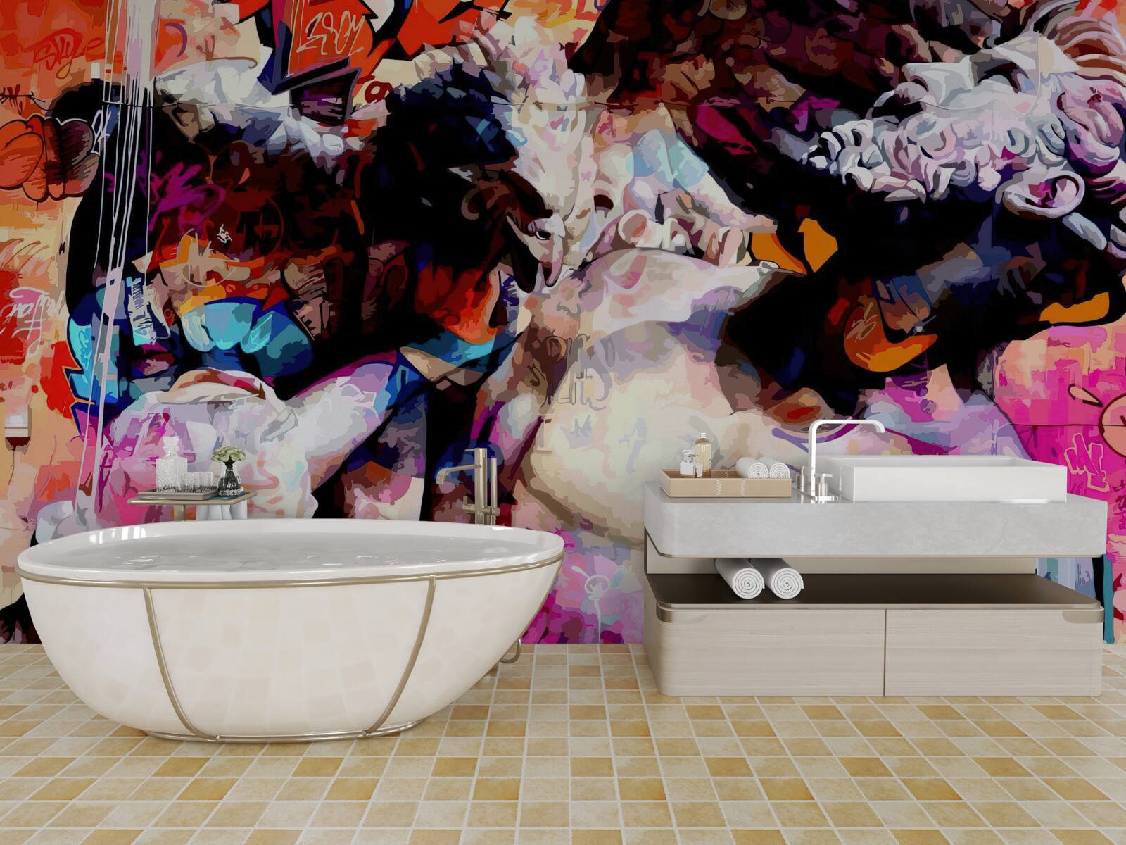 Papier peint image d'un homme avec une barbe