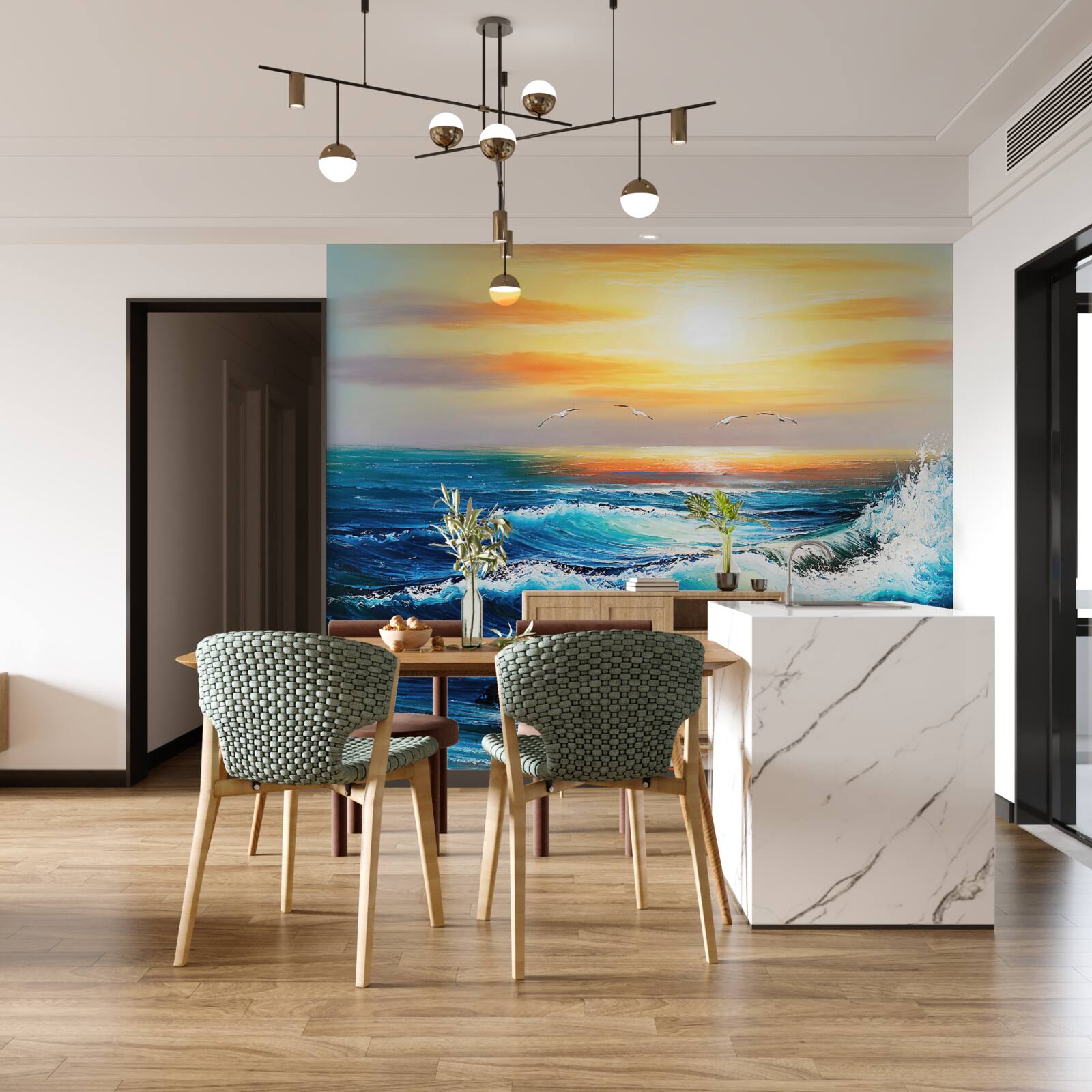 Papier peint marées