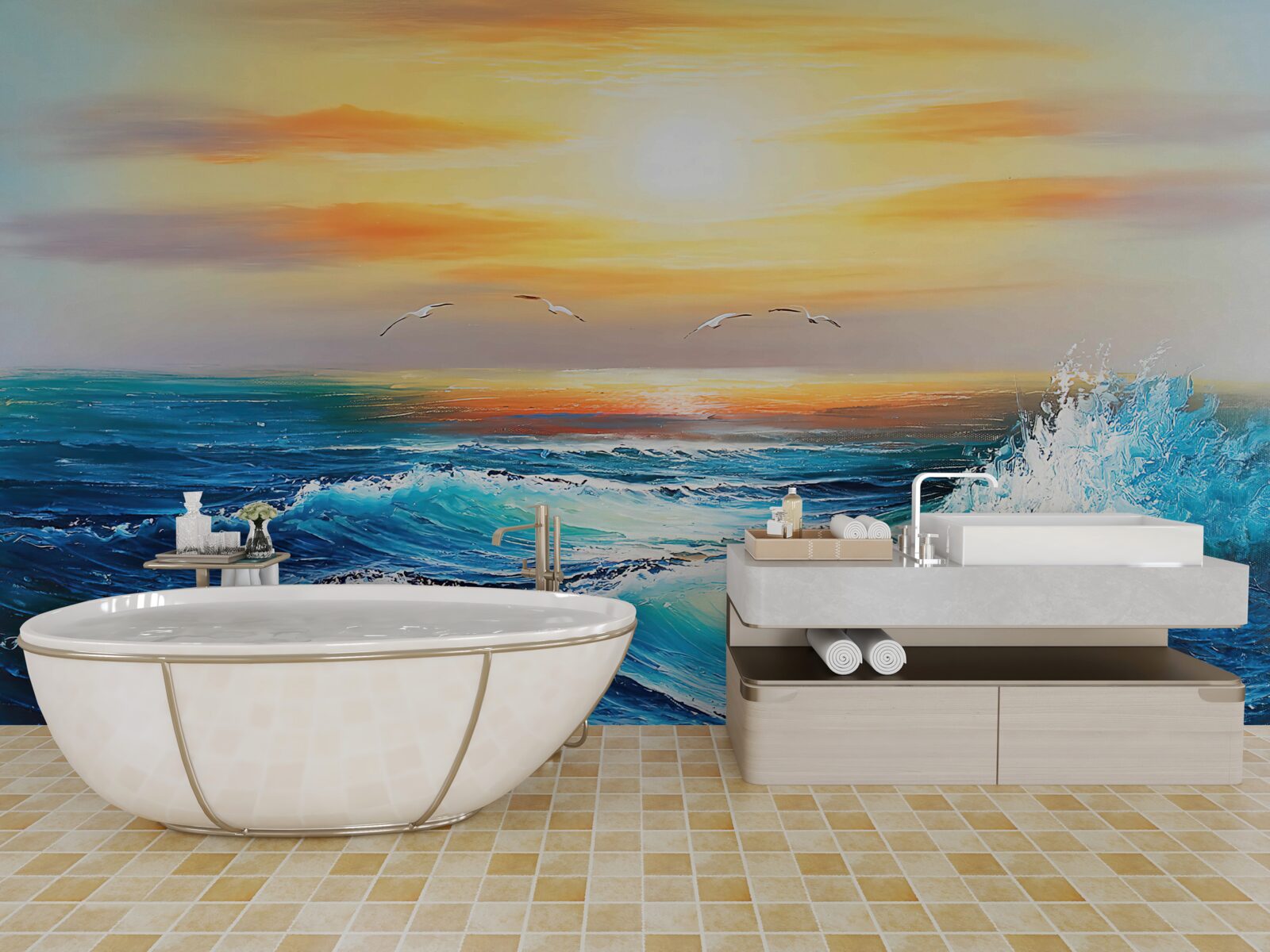 Papier peint marées