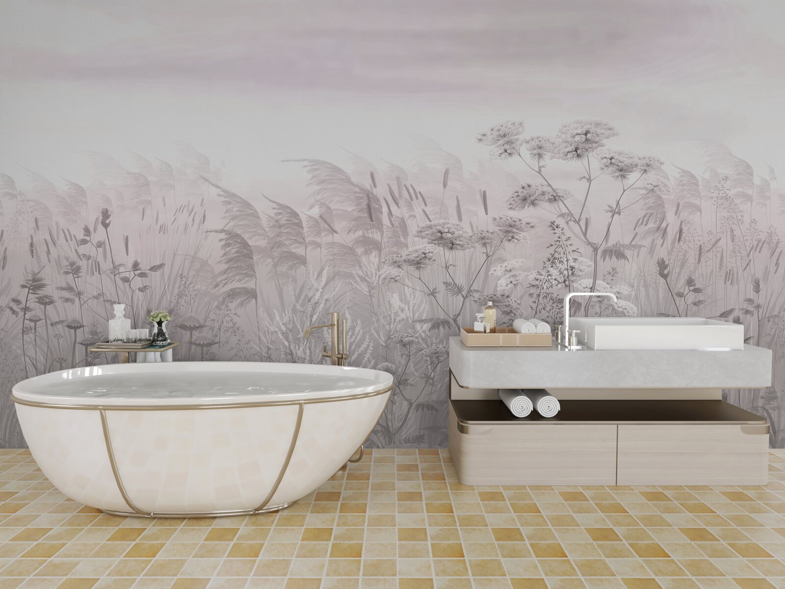 Papier peint diversité de la flore