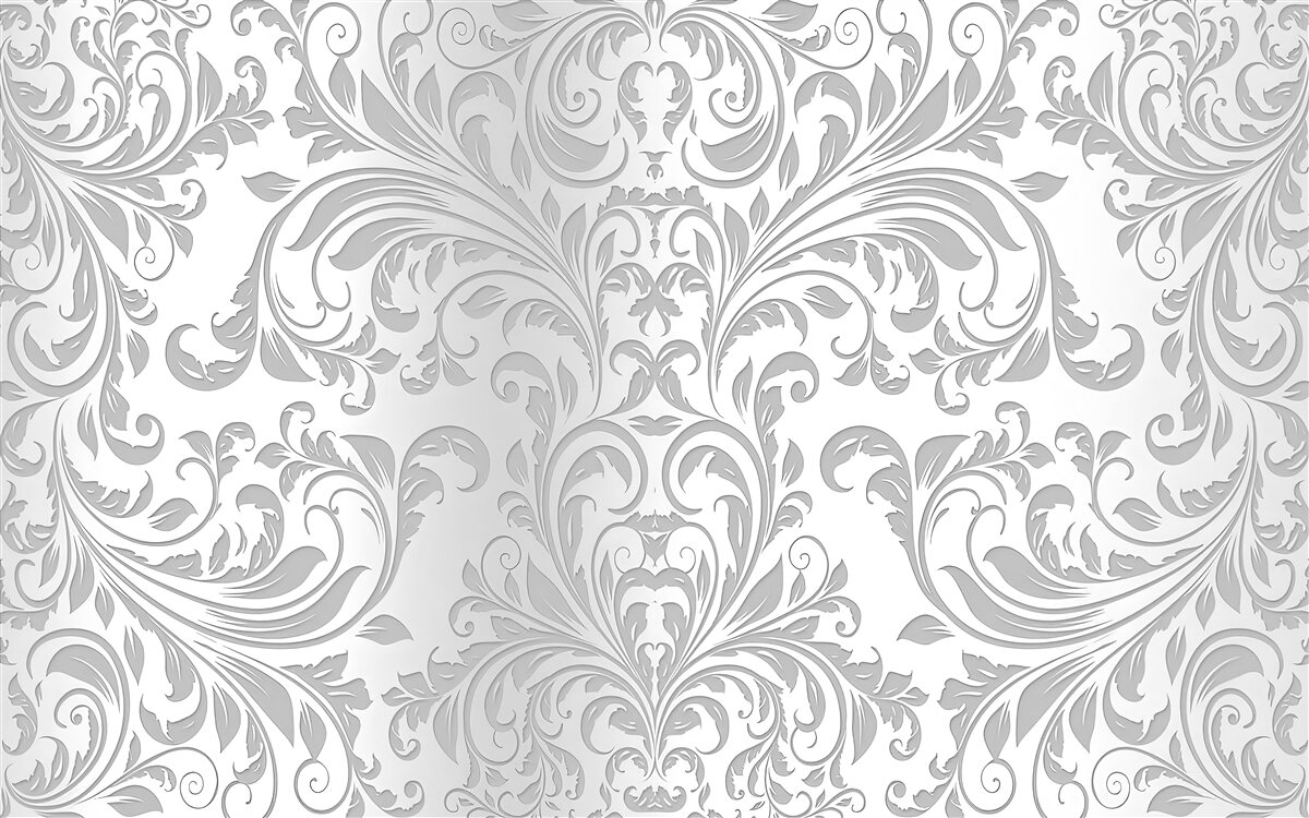 Papier peint Papier peint avec des motifs tourbillonnants gris