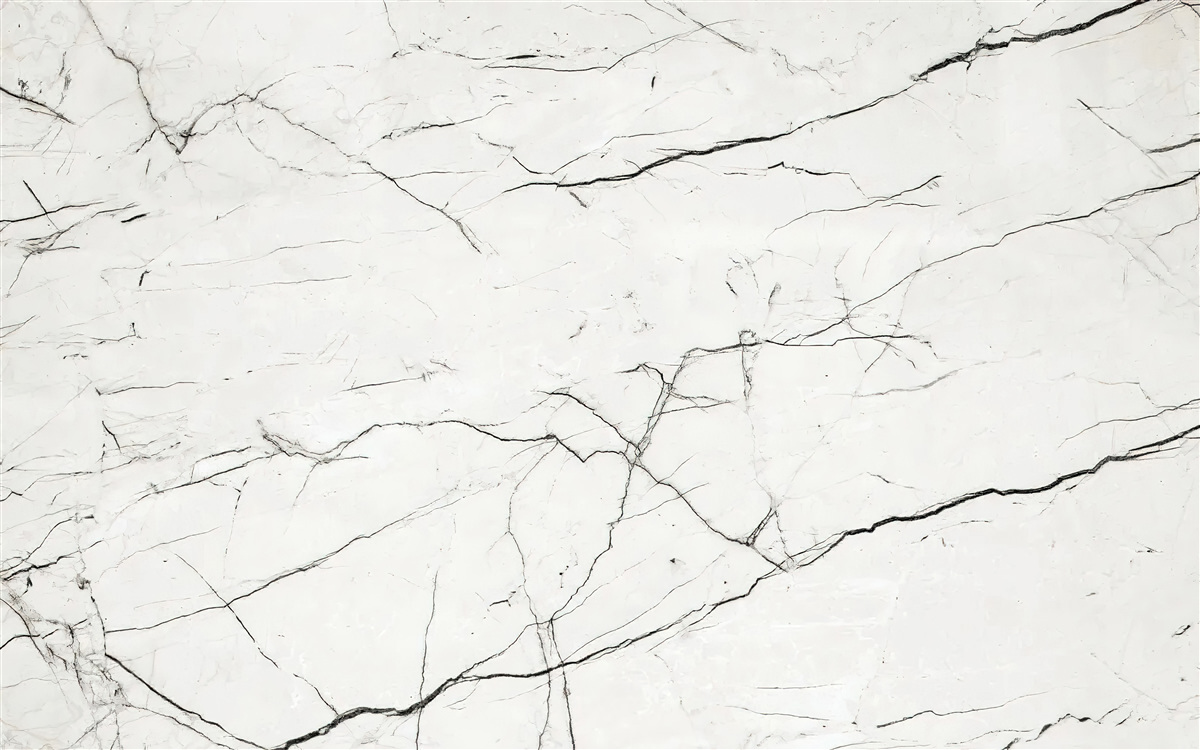 Papier peint marbre blanc avec de fines veines foncées