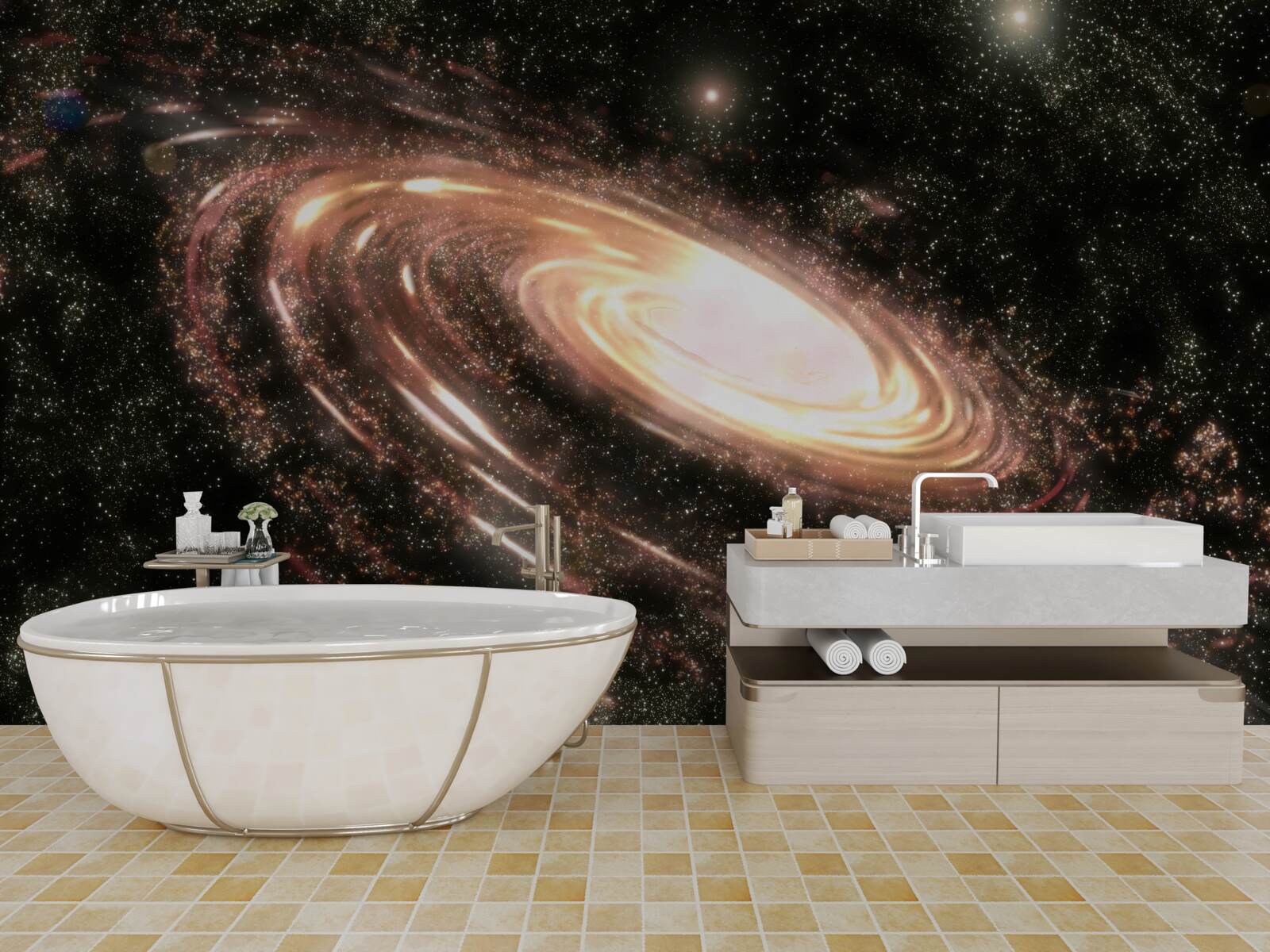 Papier peint galaxie dans l'espace