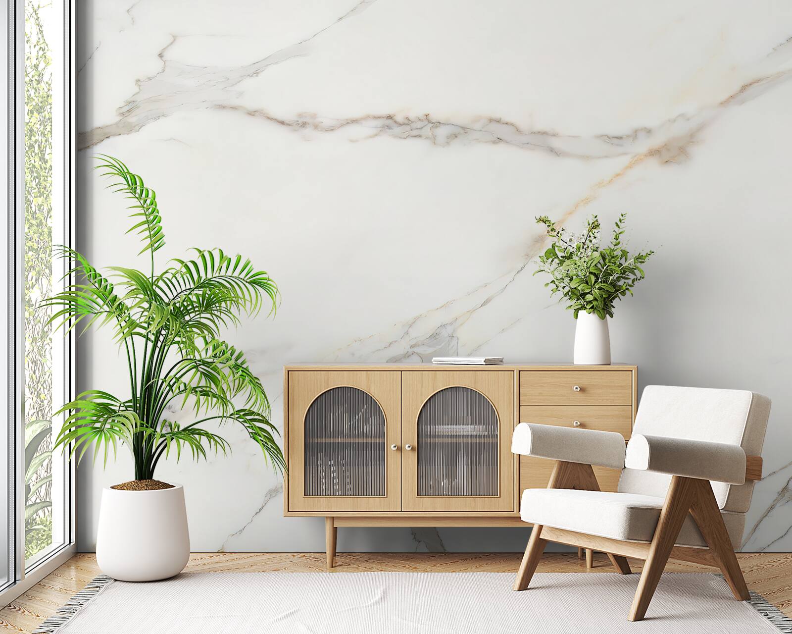 Papier peint marbre clair avec motifs