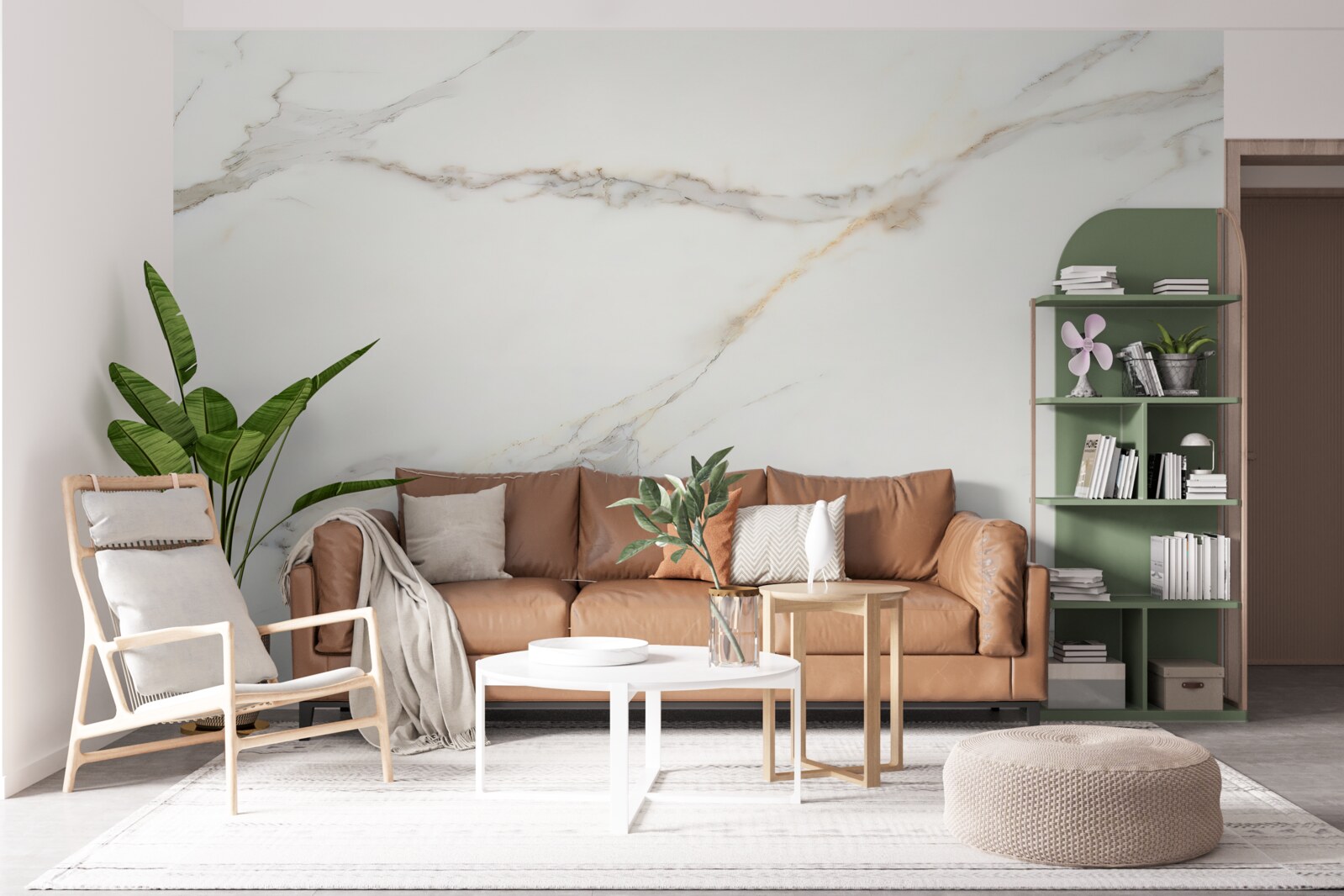 Papier peint marbre clair avec motifs