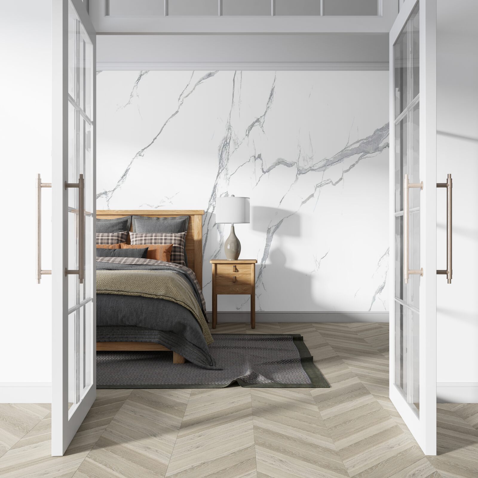 Papier peint fond blanc rayé