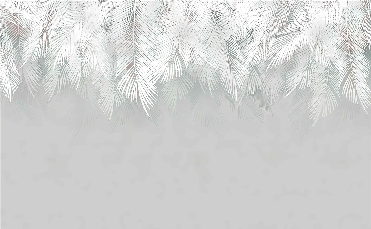 Papier peint des plumes blanches comme la neige qui pendent