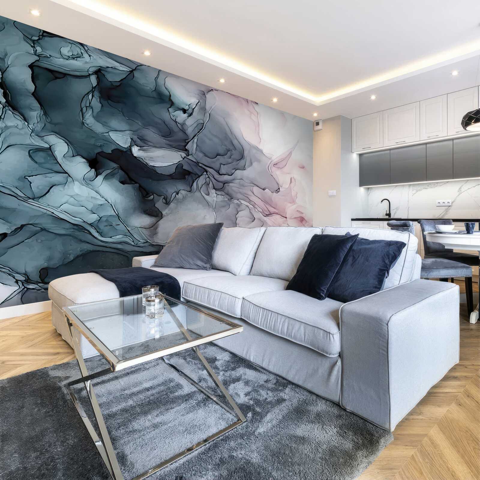 Papier peint marques d'aquarelle multicolores