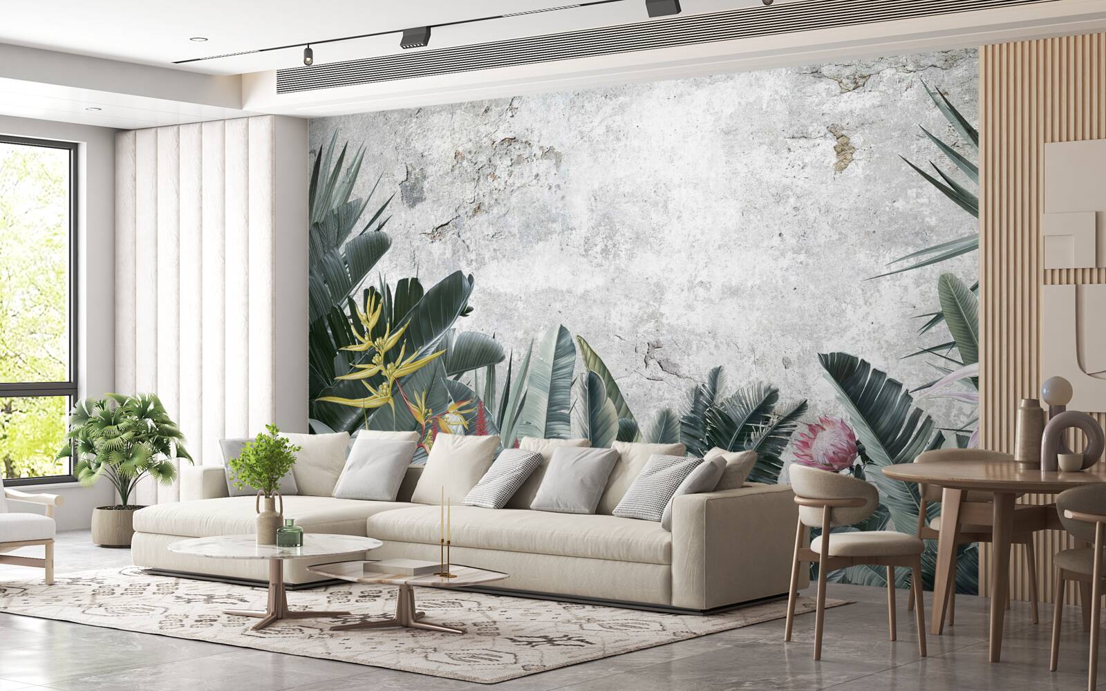 Papier peint divers espaces verts tropicaux