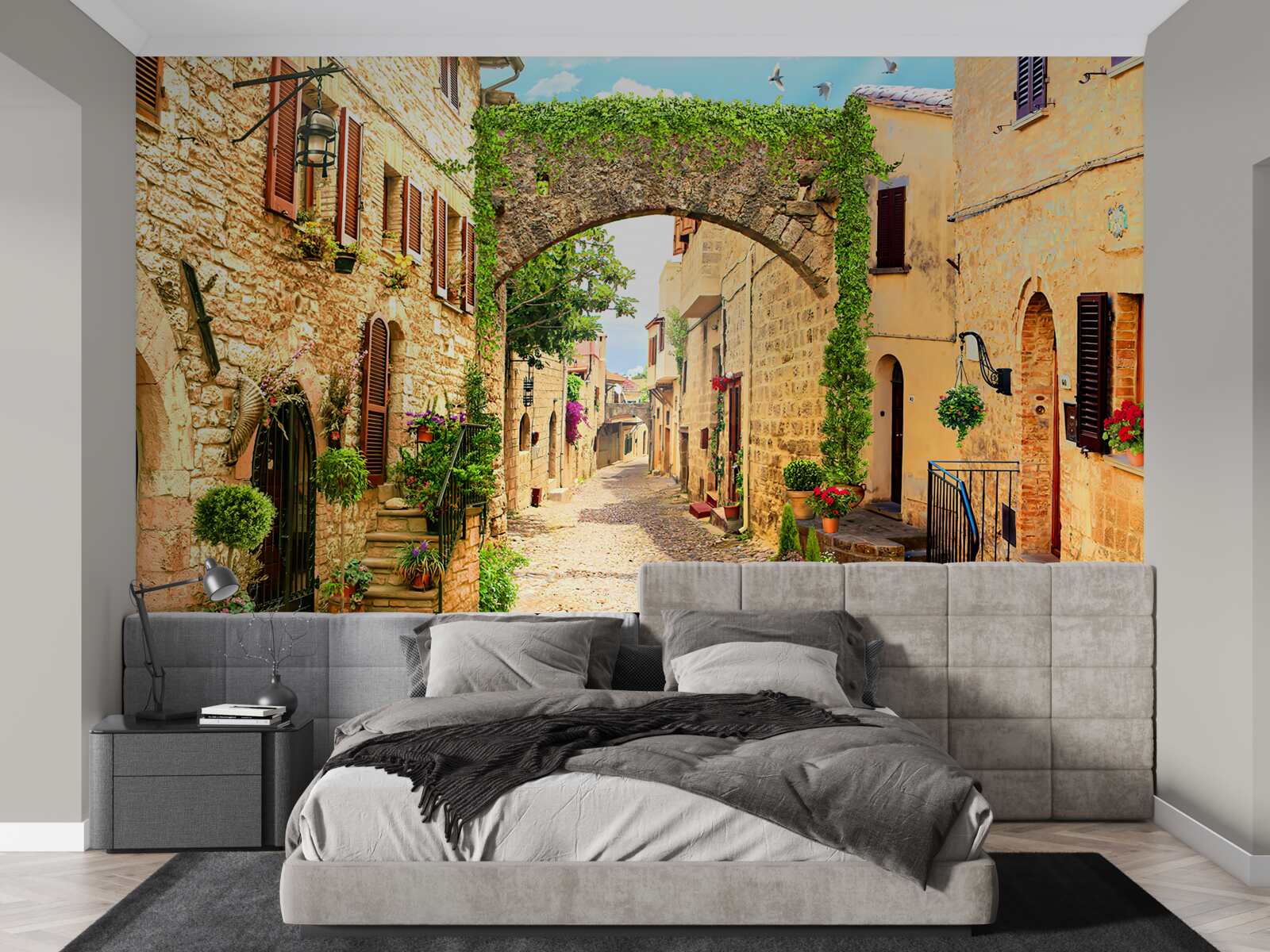 Papier peint une rue d'une ville historique