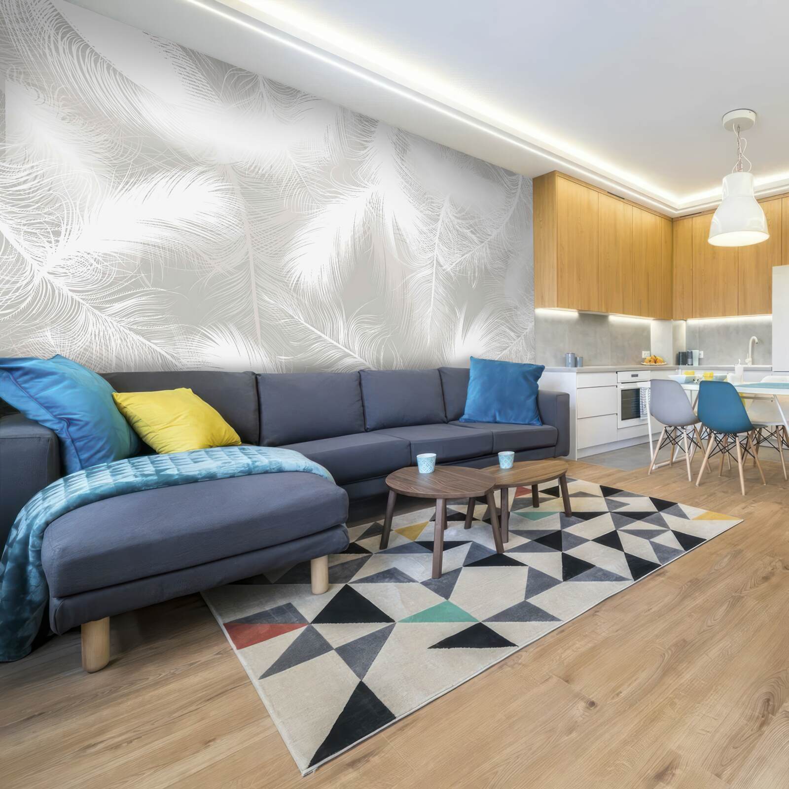 Papier peint plumes blanches en arrière-plan