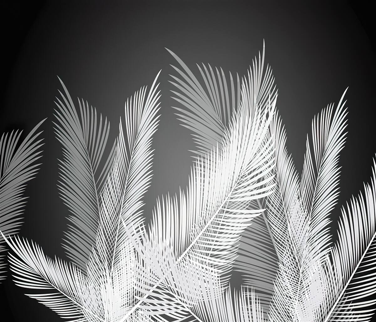 Papier peint grandes feuilles élégantes