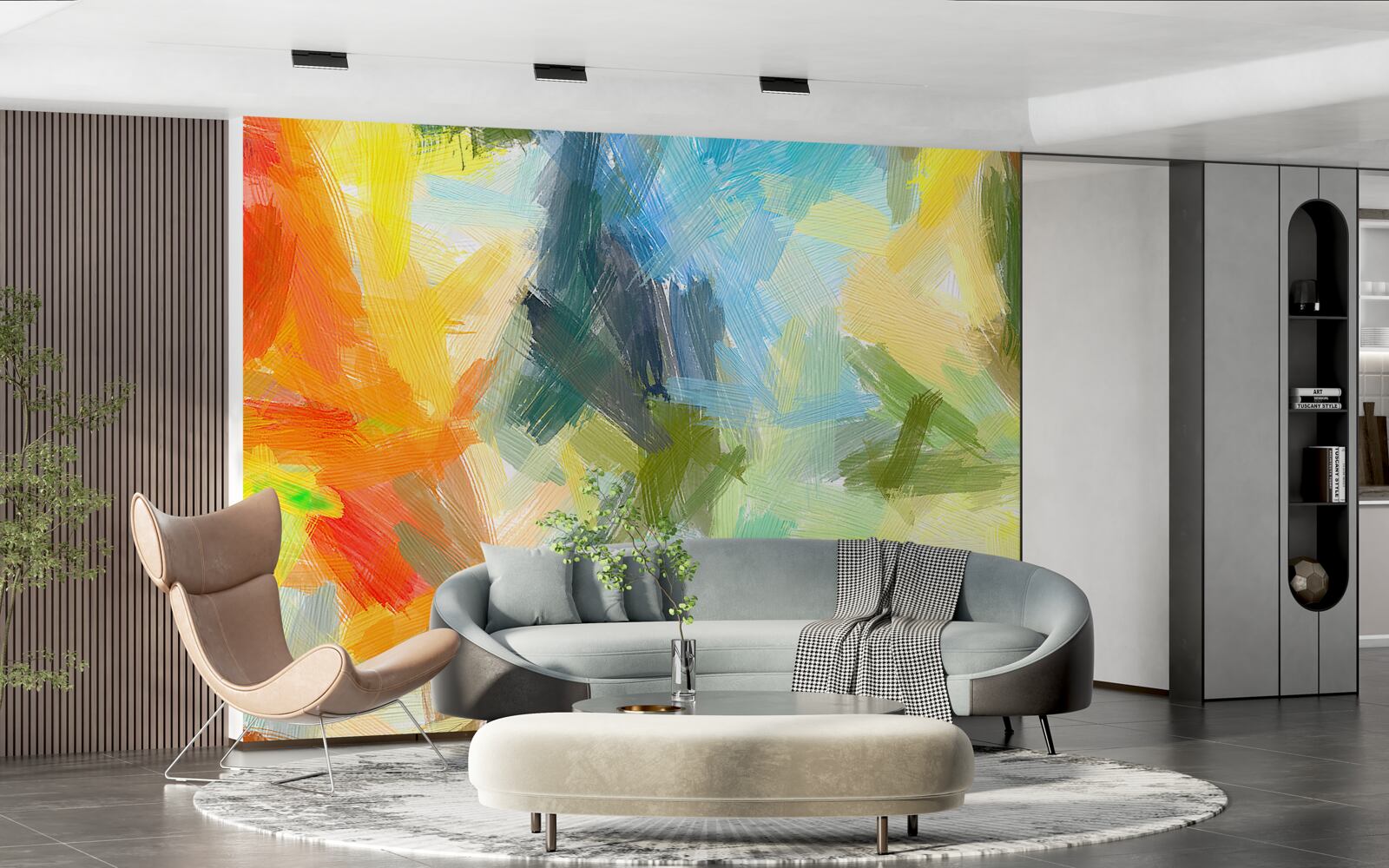 Papier peint image en différentes couleurs