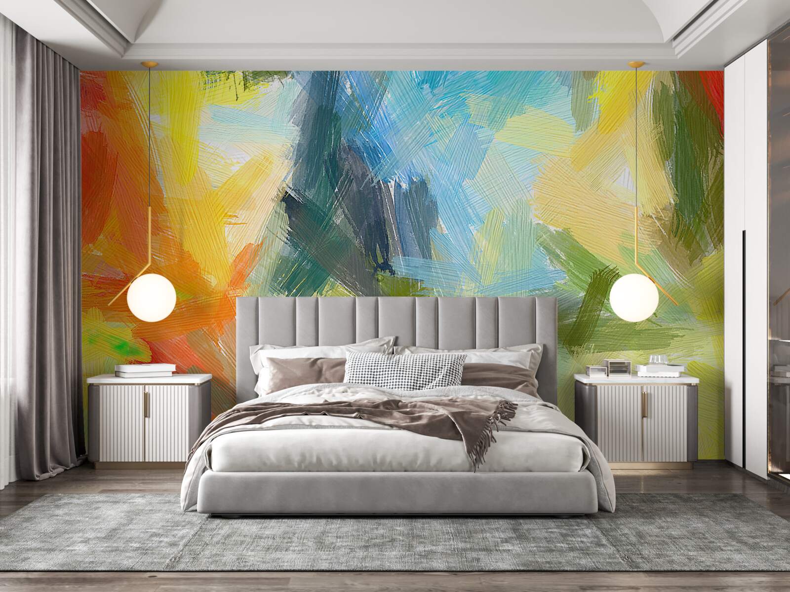 Papier peint image en différentes couleurs