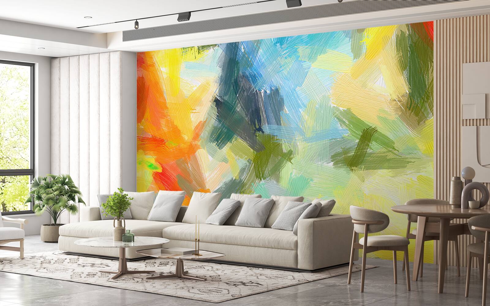 Papier peint image en différentes couleurs