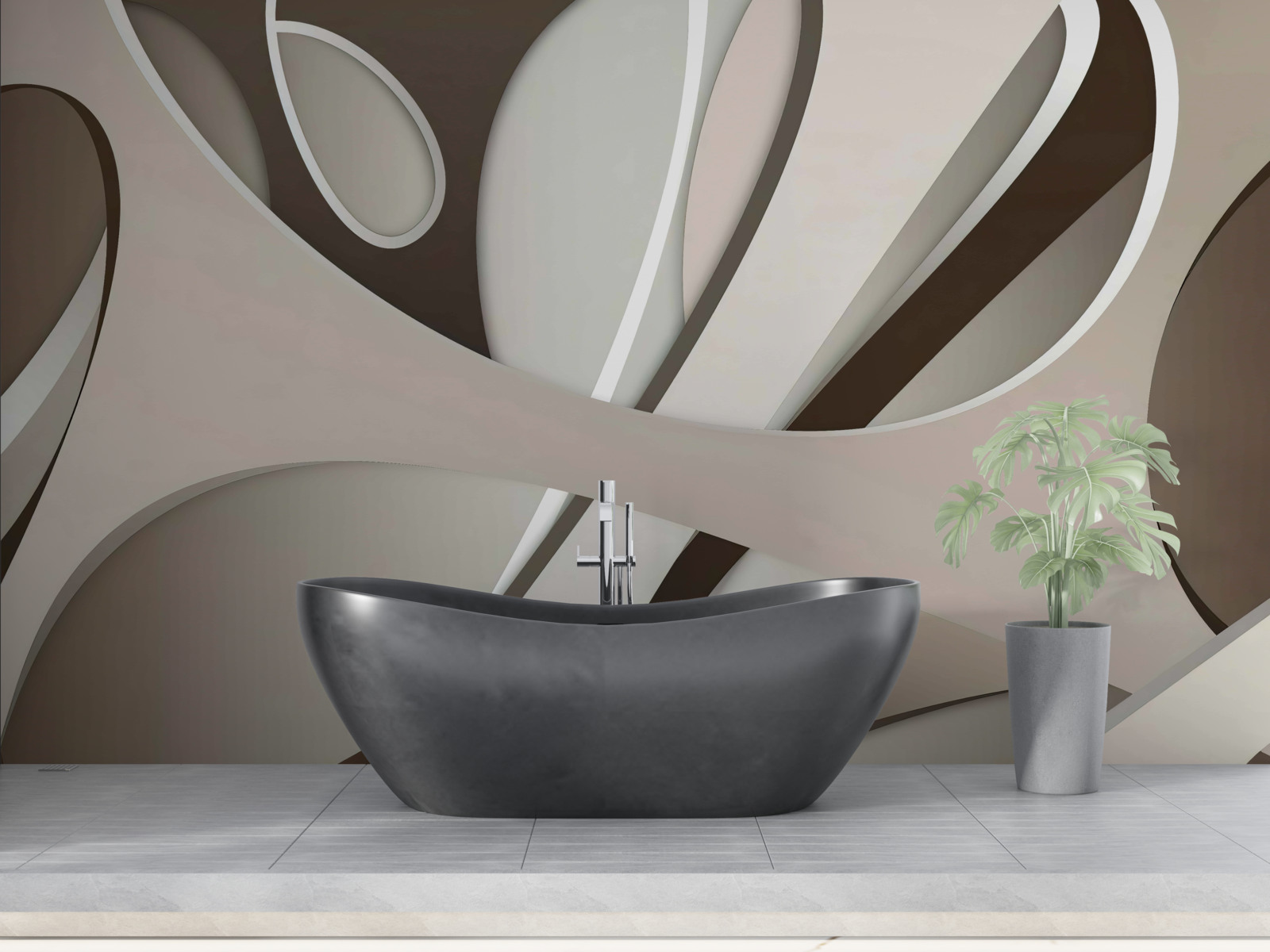 Papier peint forme abstraite lumineuse