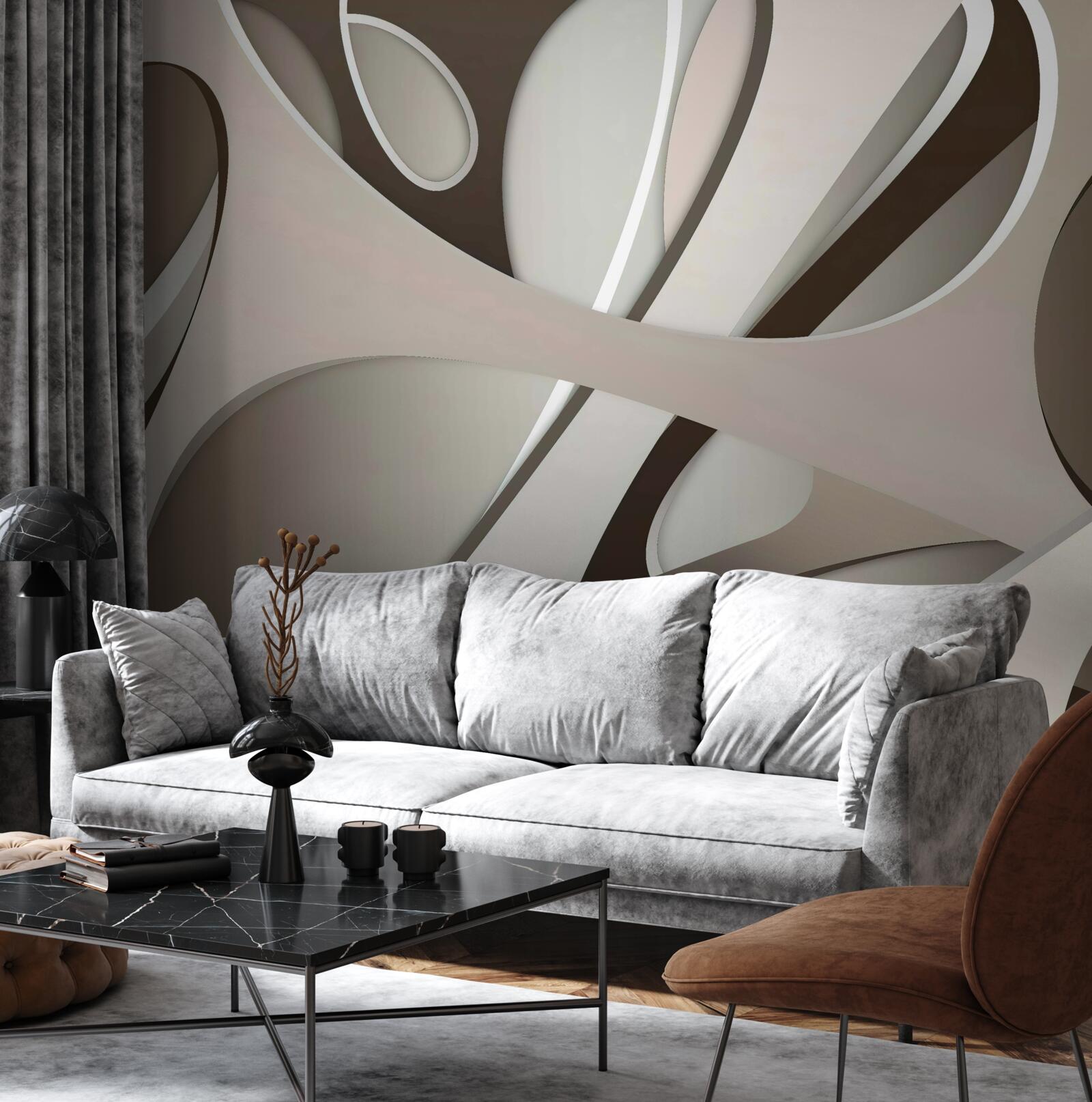 Papier peint forme abstraite lumineuse