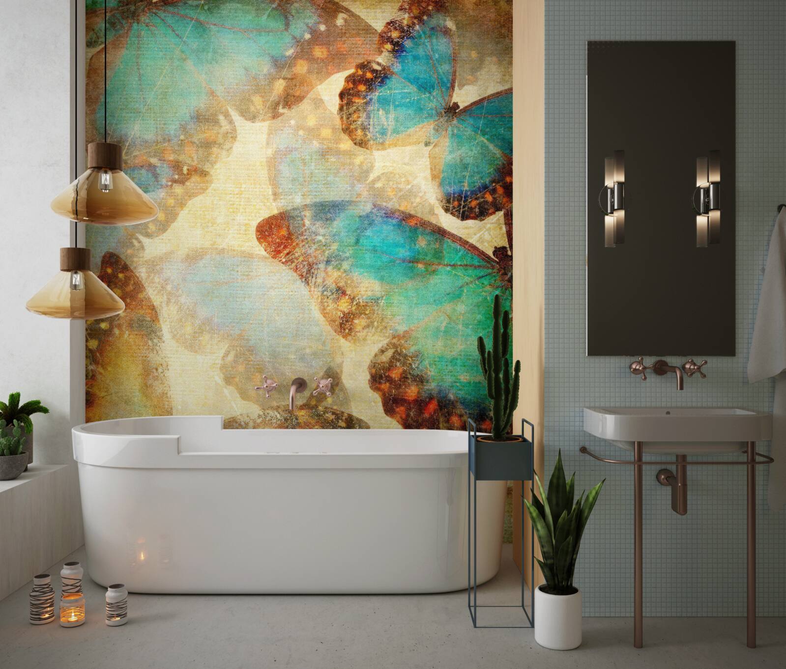 Papier peint grands papillons de nuit