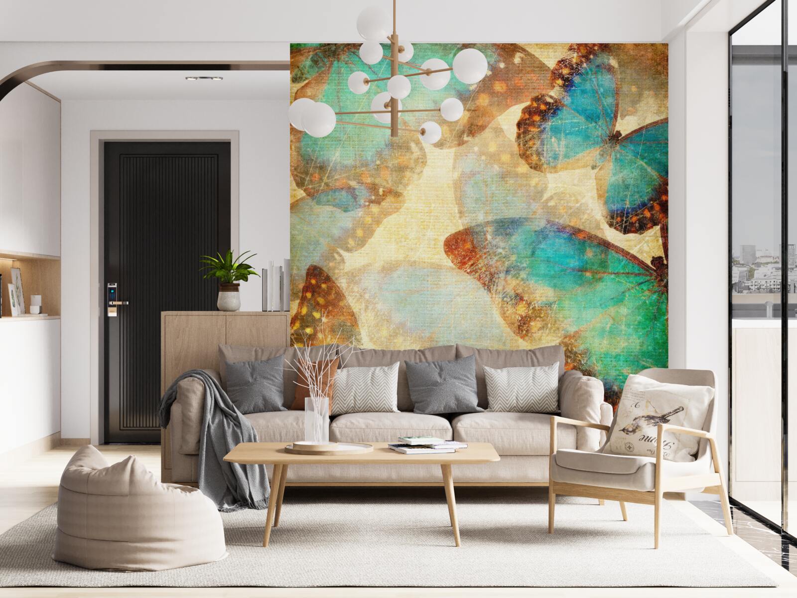 Papier peint grands papillons de nuit