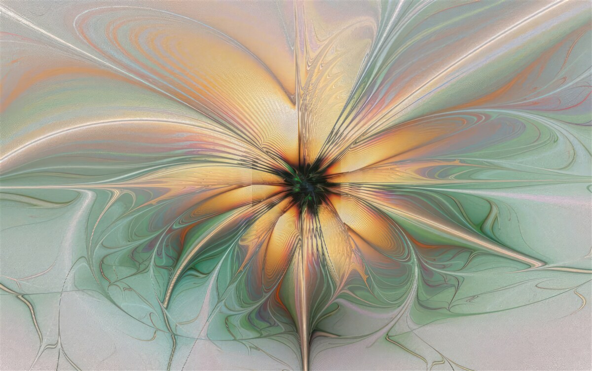 Papier peint les couleurs se sont répandues pour former une fleur