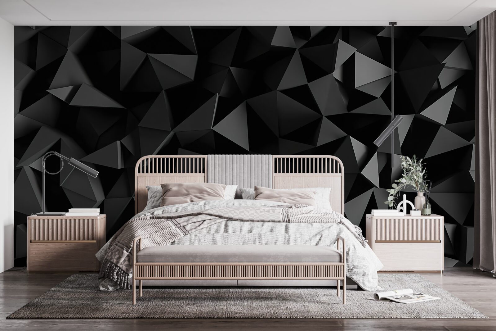 Papier peint composition de formes géométriques