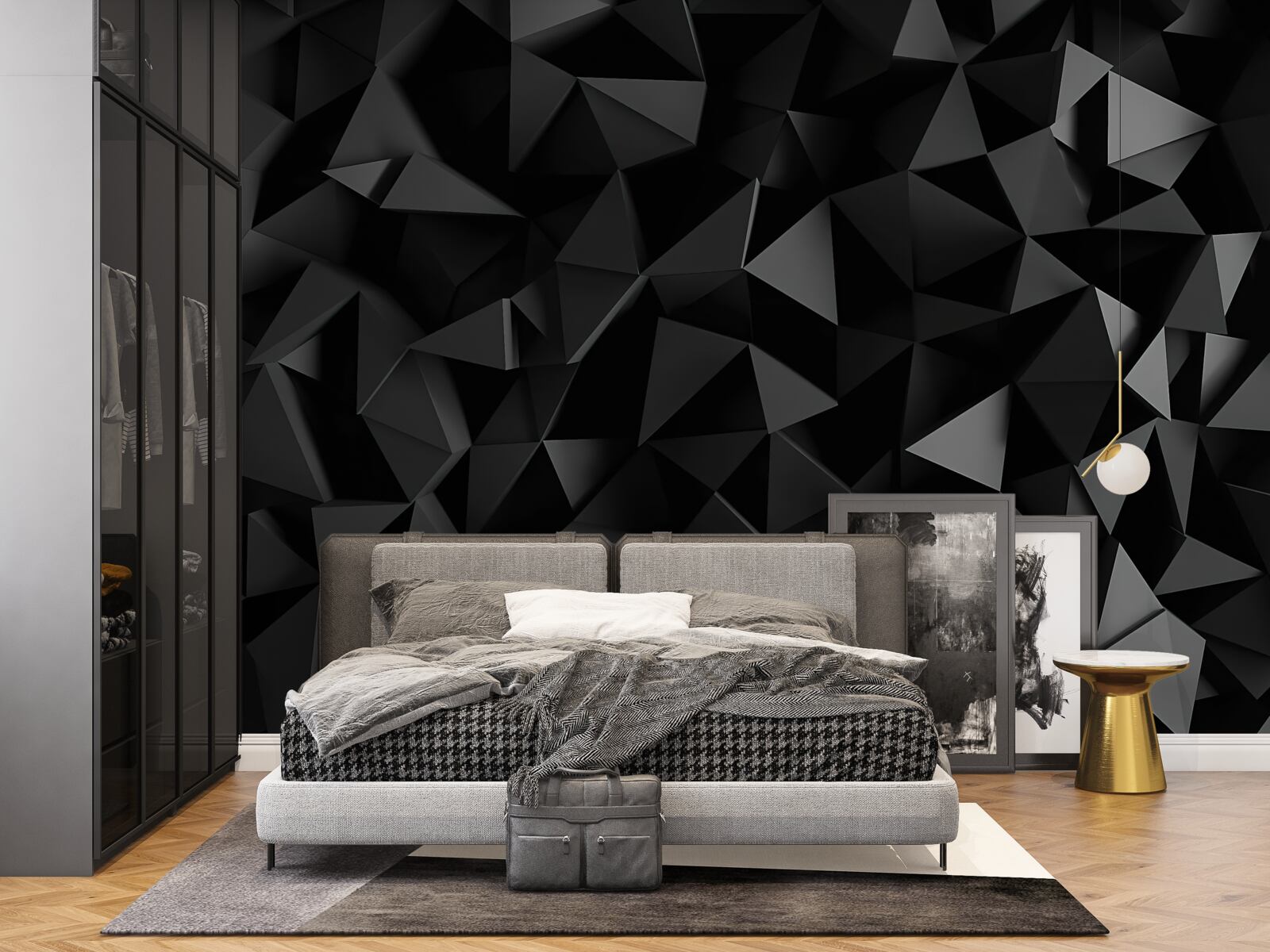 Papier peint composition de formes géométriques