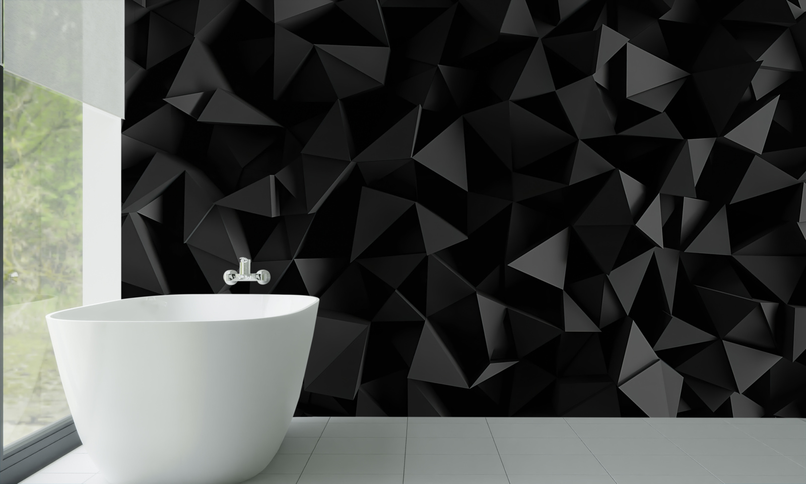 Papier peint composition de formes géométriques