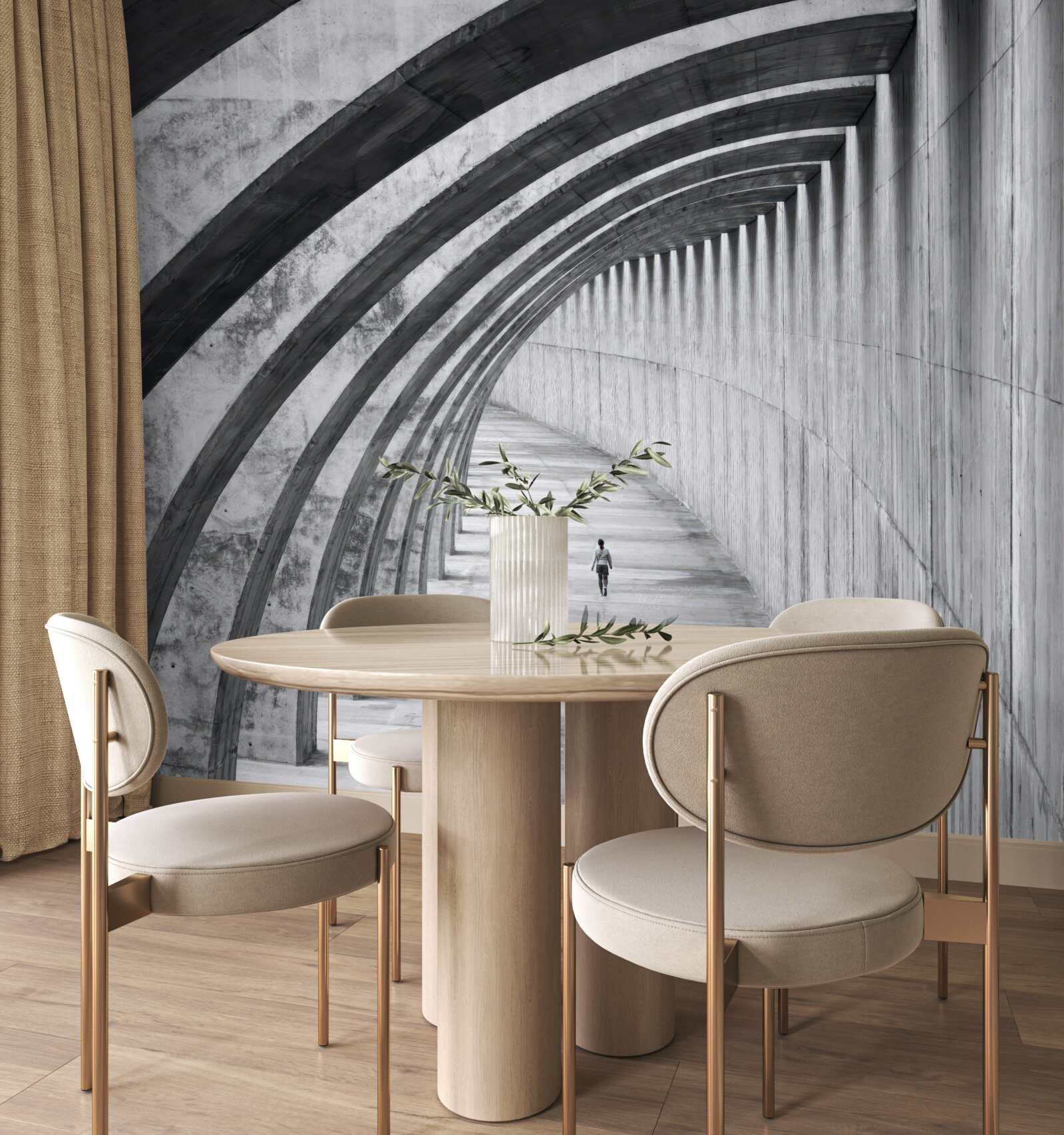 Papier peint unité devant les murs majestueux du bâtiment