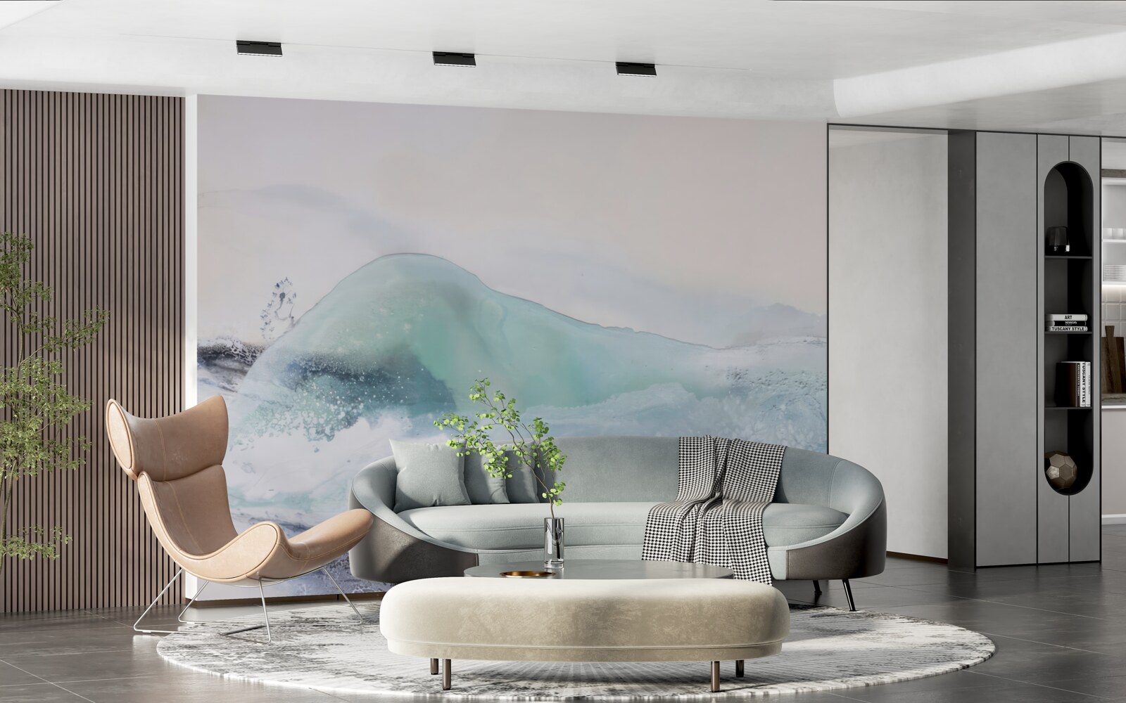 Papier peint mer déchaînée sans fin