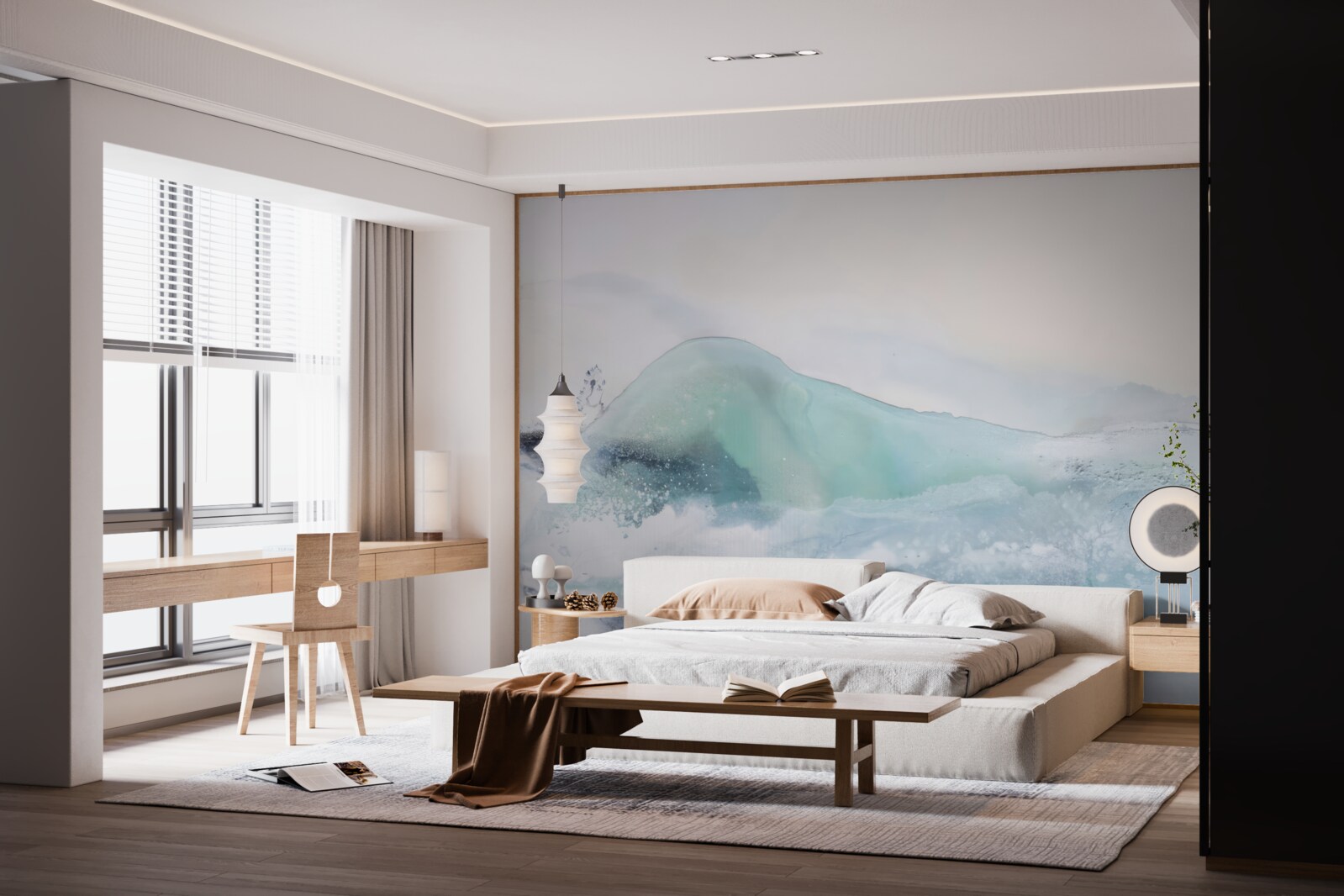 Papier peint mer déchaînée sans fin