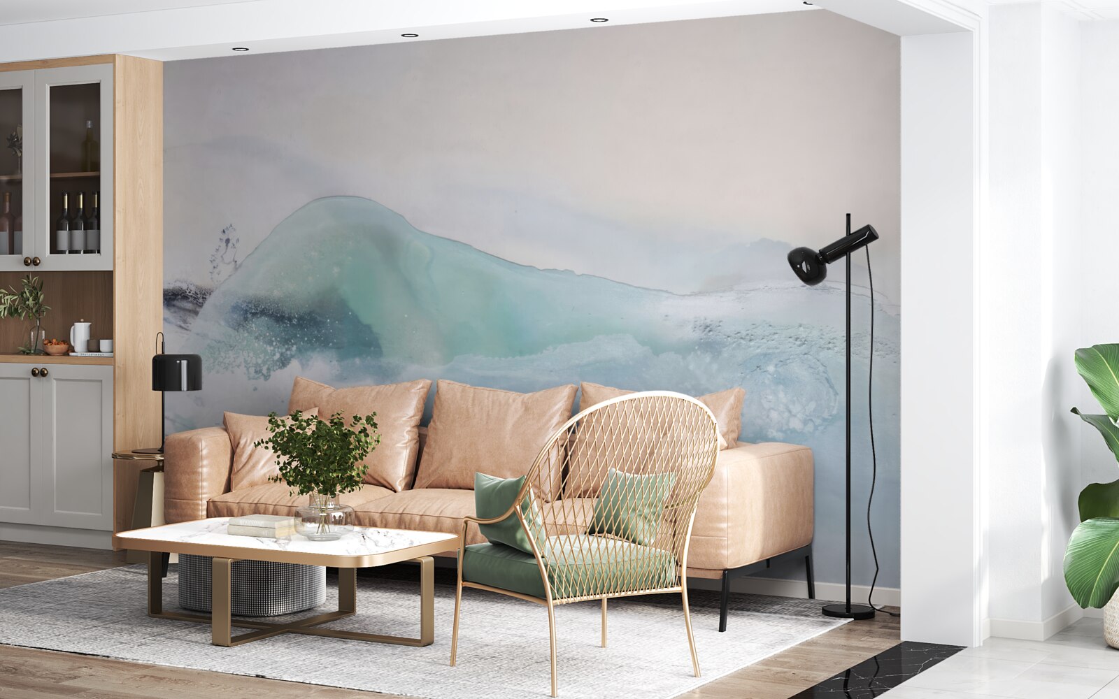 Papier peint mer déchaînée sans fin