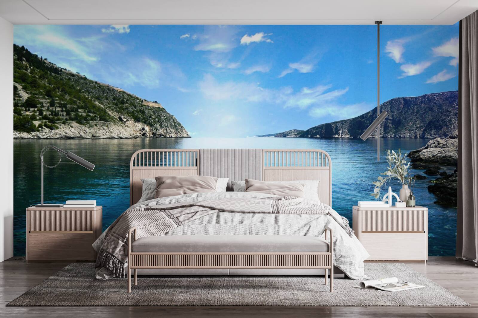 Papier peint passage menant à l'eau