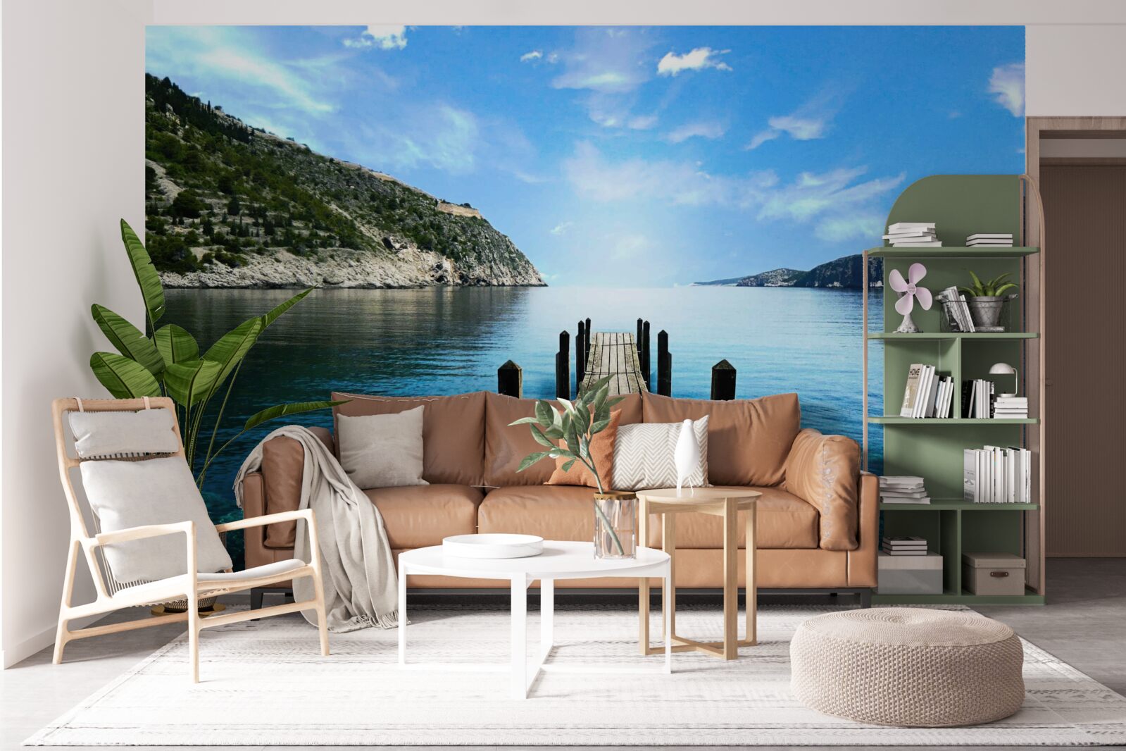 Papier peint passage menant à l'eau