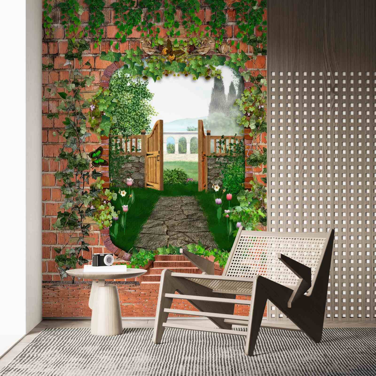 Papier peint un trou dans le mur qui ouvre la voie à un monde secret