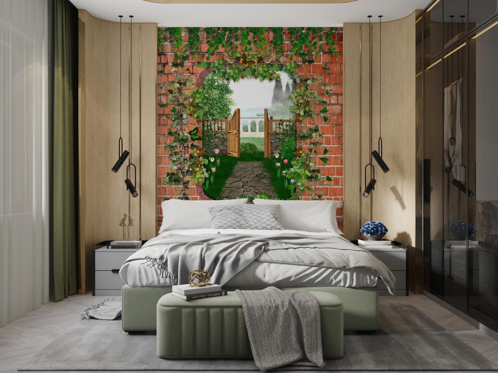 Papier peint un trou dans le mur qui ouvre la voie à un monde secret