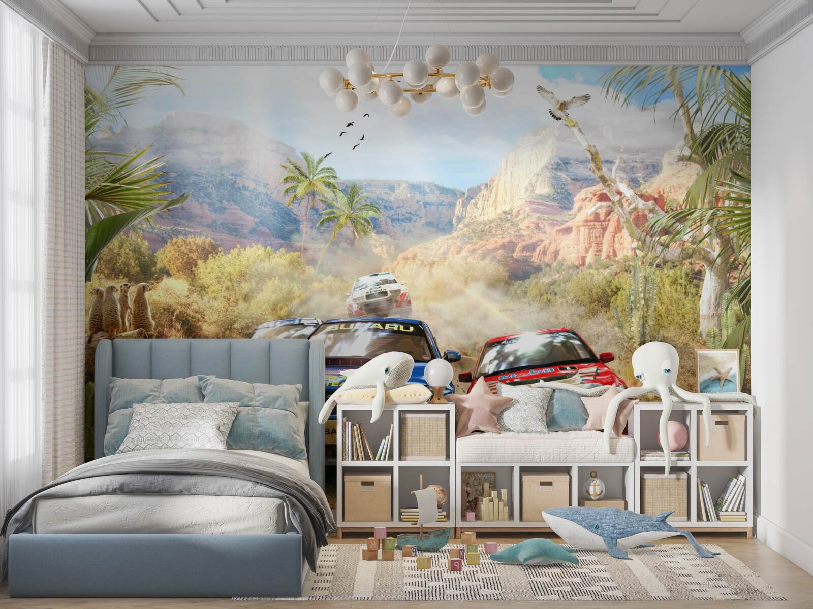 Papier peint course dans le désert