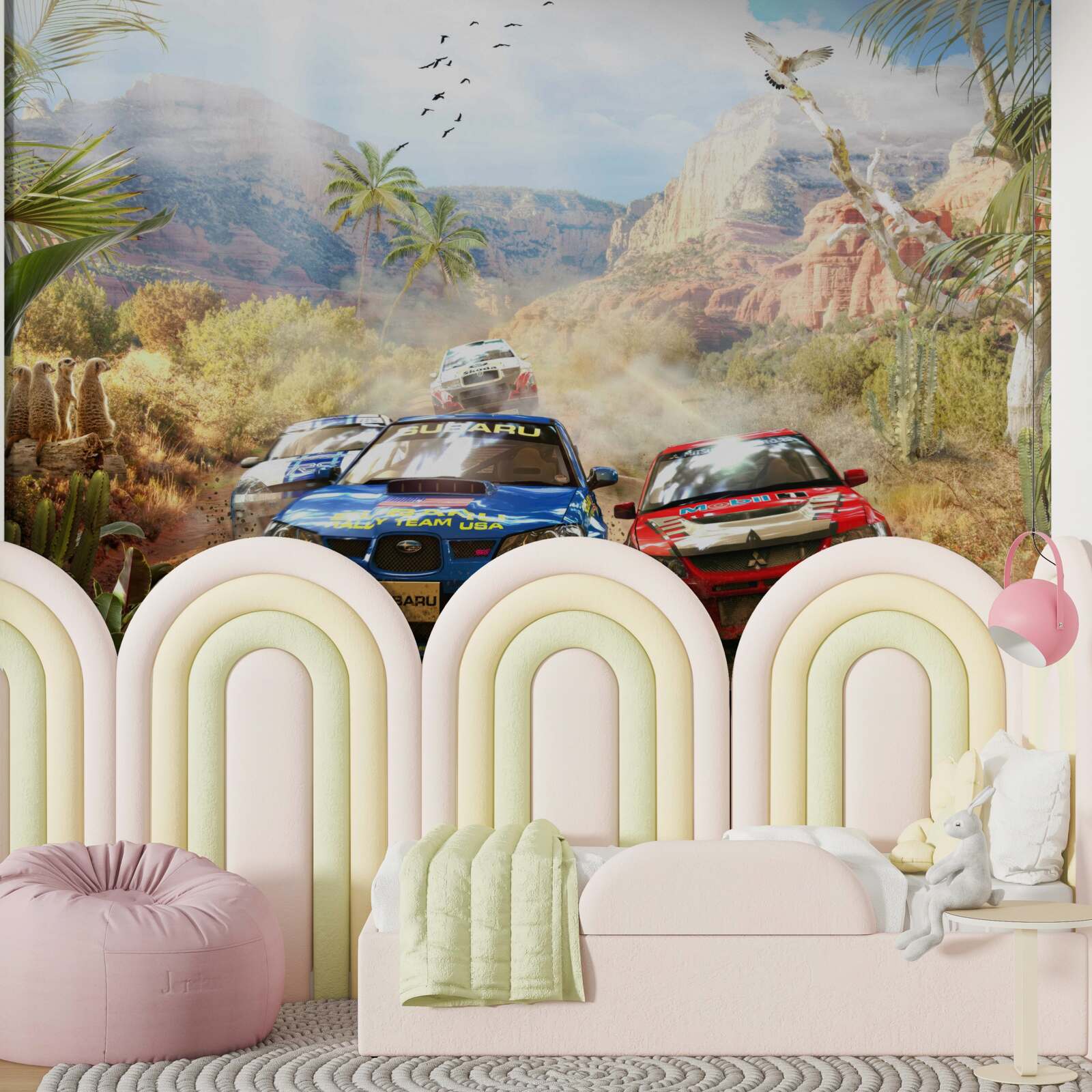 Papier peint course dans le désert