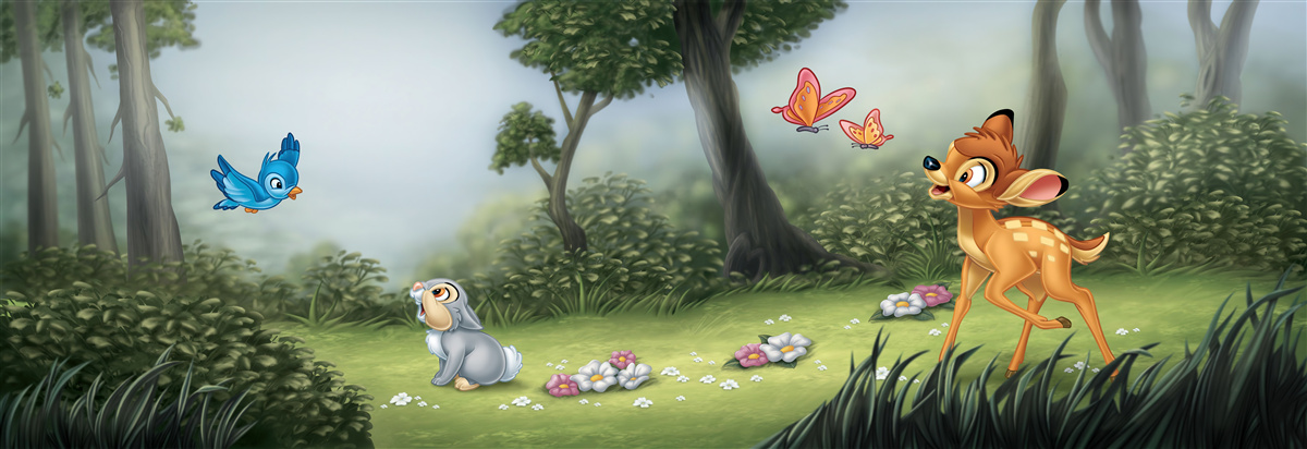 Papier peint l'intrigue est inspirée du dessin animé "bambi"