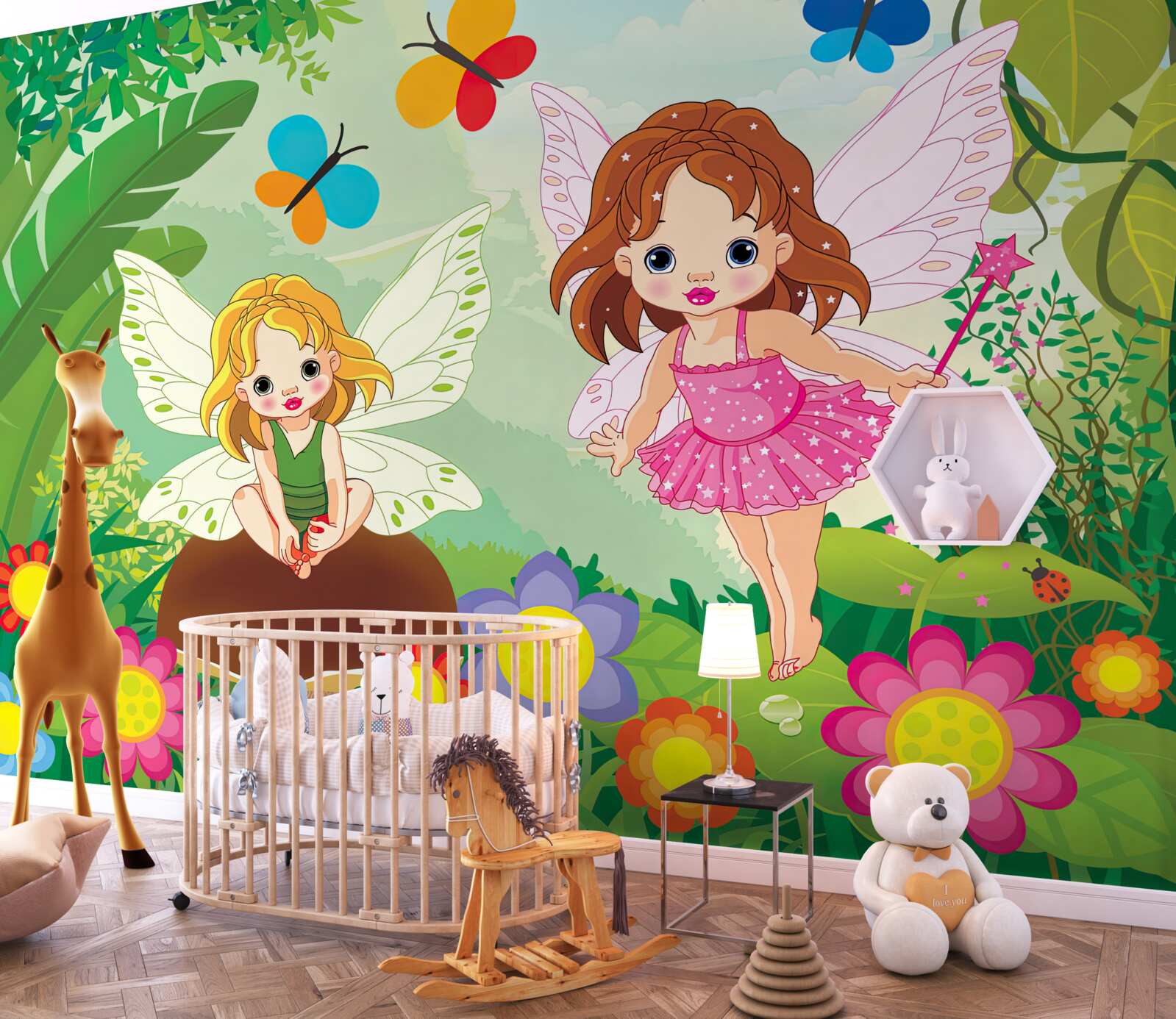 Papier peint les fées dans la forêt