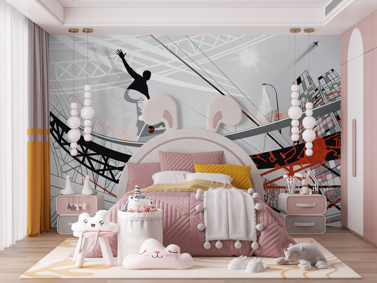 Papier peint jeune homme faisant du skateboard