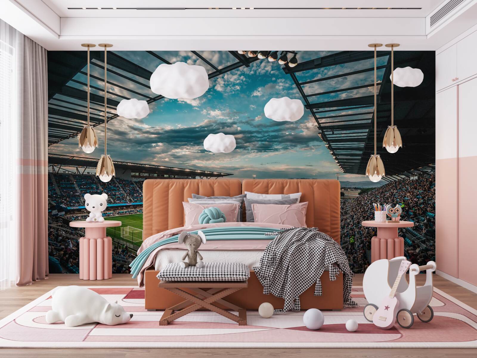 Papier peint match dans l'arène de football