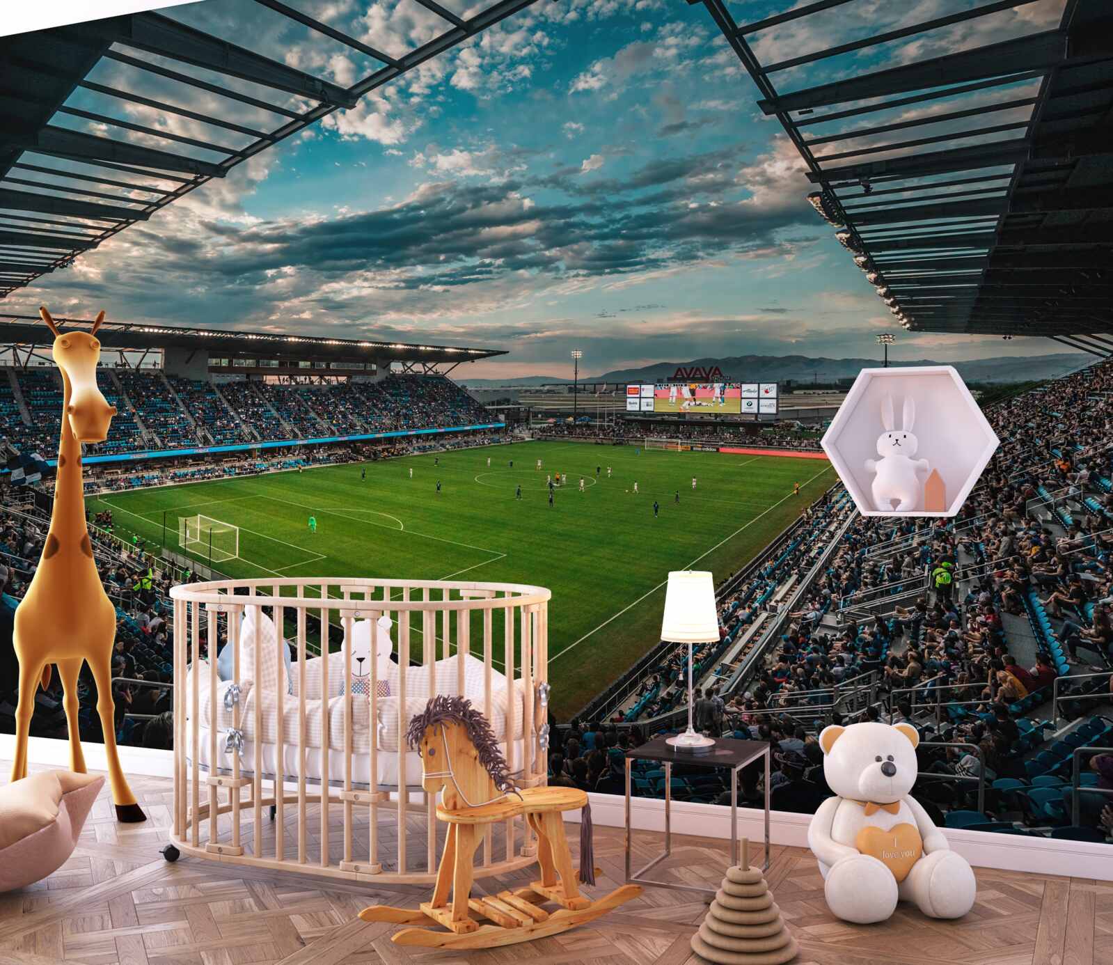 Papier peint match dans l'arène de football