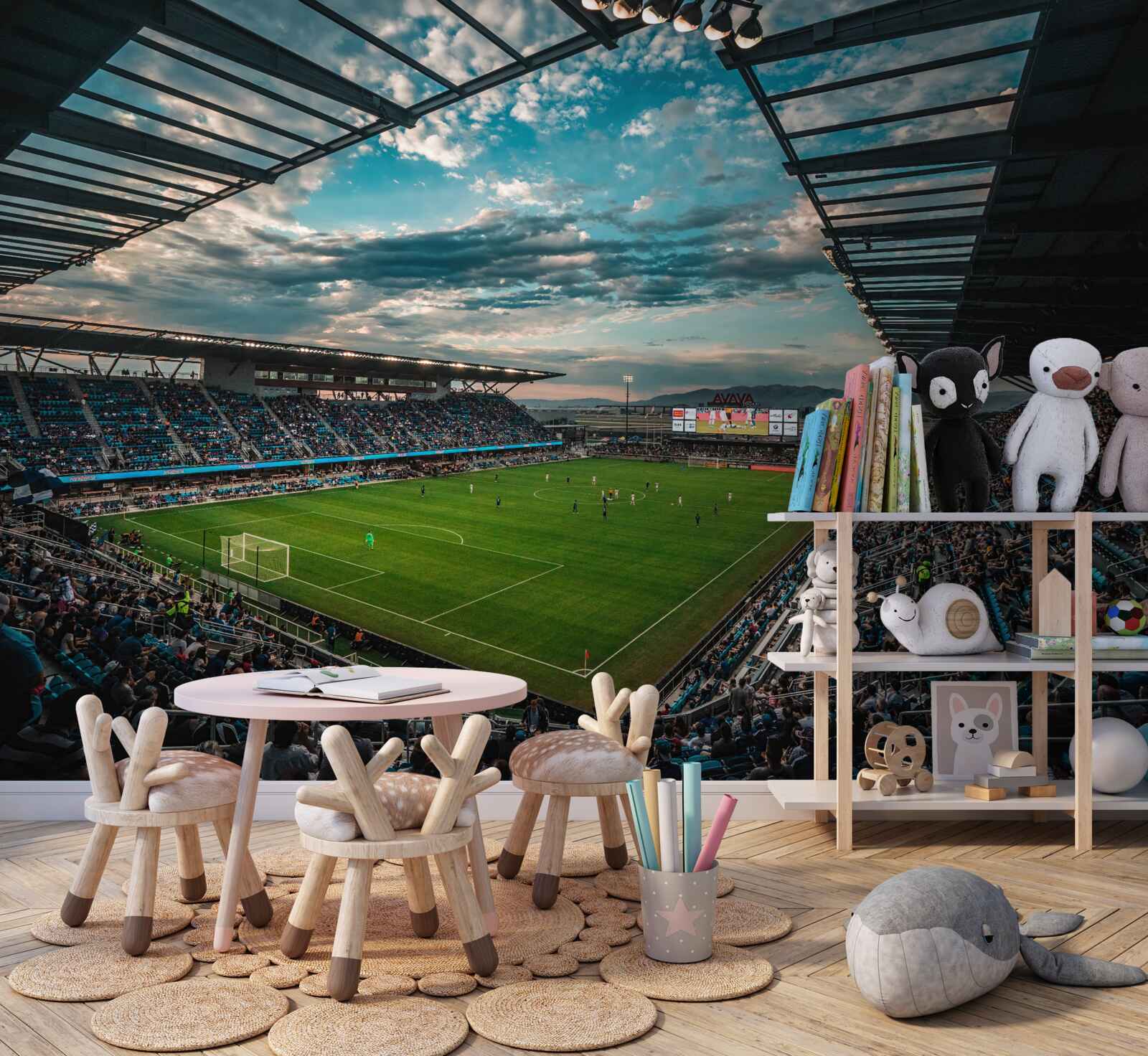 Papier peint match dans l'arène de football