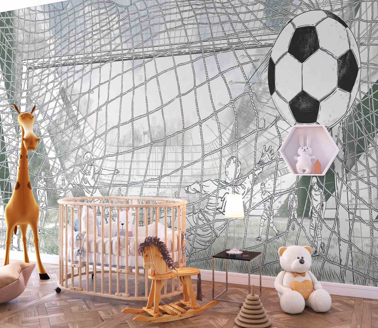 Papier peint les contours des joueurs sur le terrain