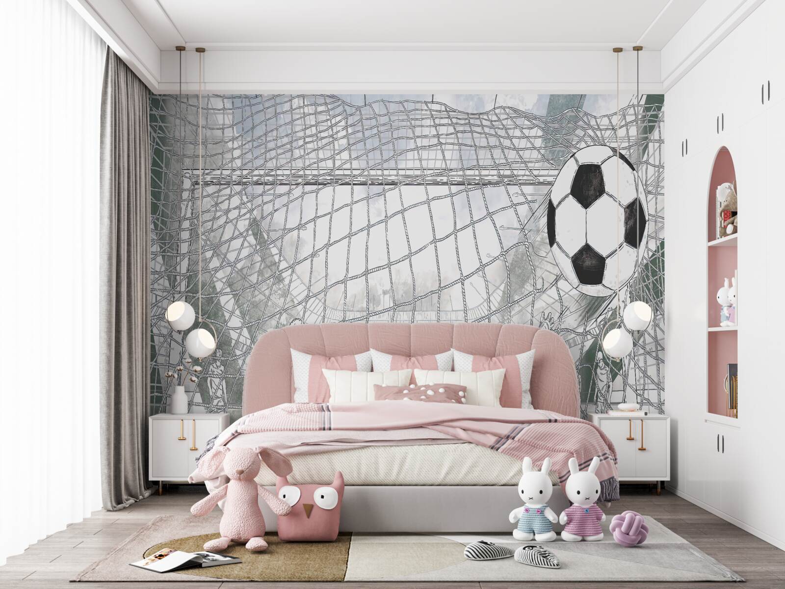 Papier peint les contours des joueurs sur le terrain