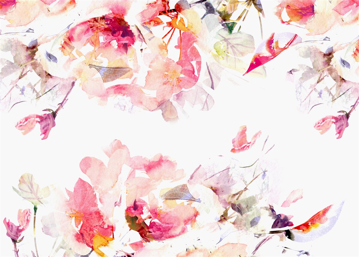 Papier peint peinture de fleurs roses